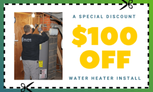 $100 Off Water Heater Install